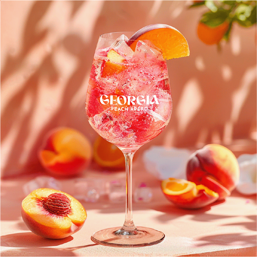 GEORGIA PEACH APÉRO | 70cl | 24% Vol. | a delightful drink with a peachy twist for your Spritz | Pfirsich Aperitif