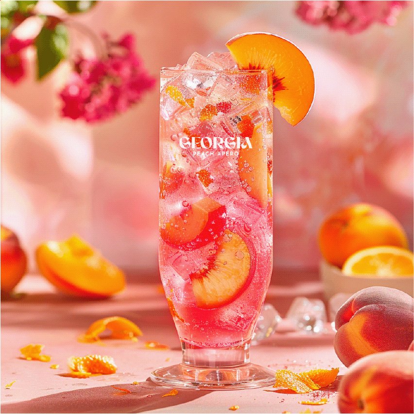 GEORGIA PEACH APÉRO | 70cl | 24% Vol. | a delightful drink with a peachy twist for your Spritz | Pfirsich Aperitif